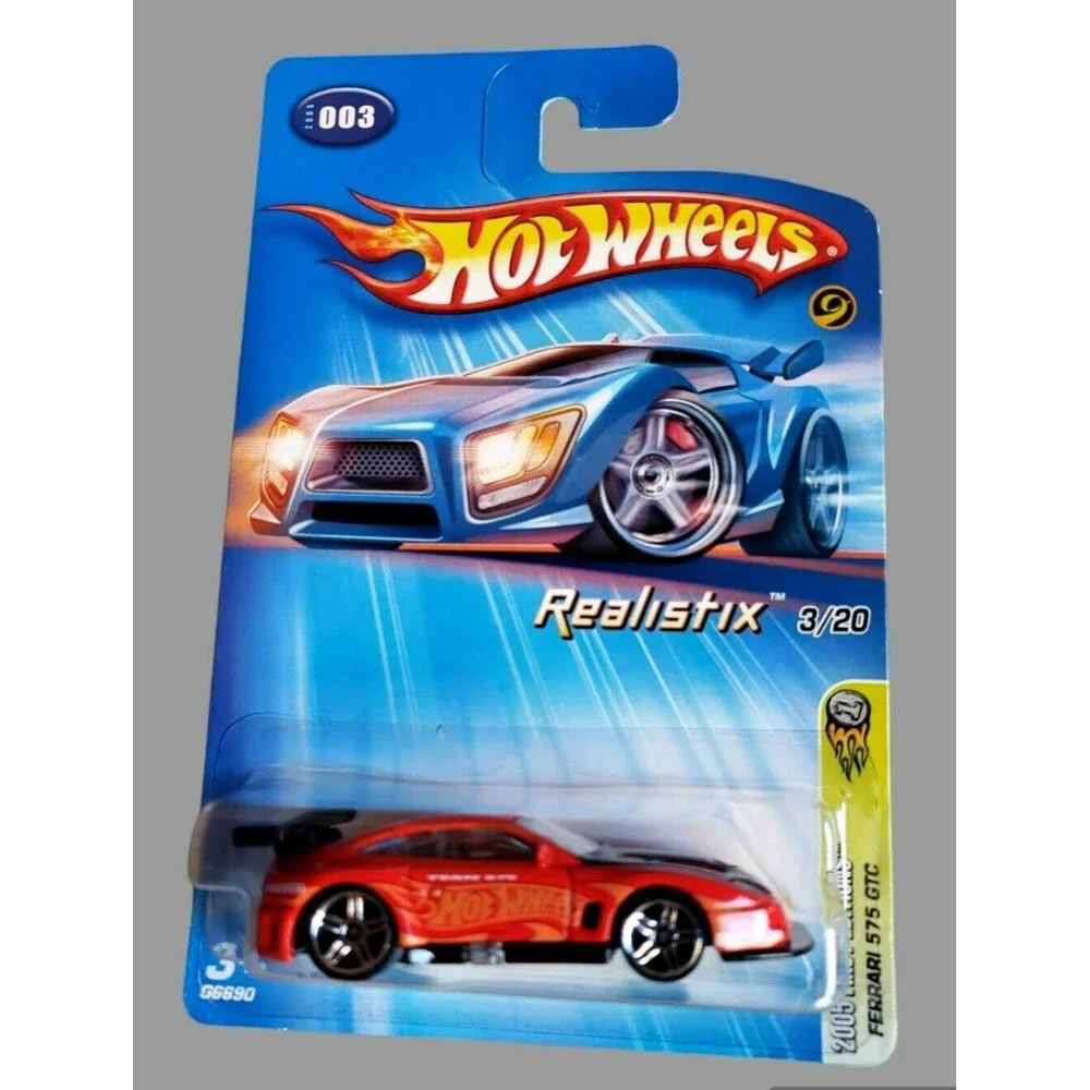 Hot Wheels FERRARI 575 GTC RED 003 2005 FIRST EDITIONS REALISTIX 3/20 1:64 G6690